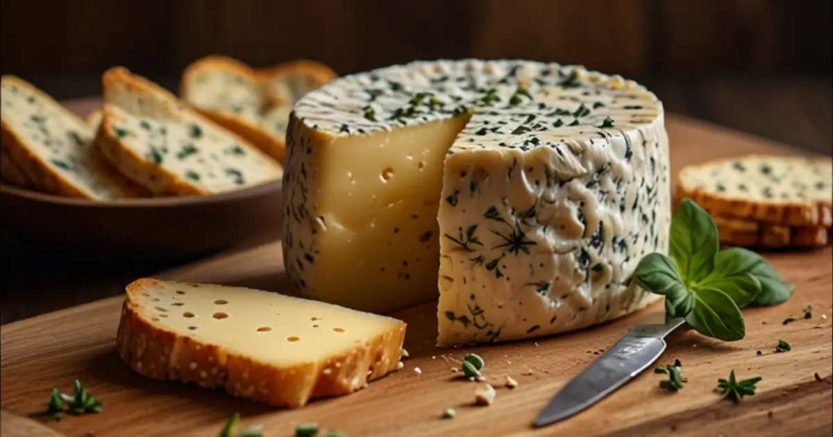 Close-up of Colby Jack cheese slices, showcasing the marbled yellow and white pattern, with a rich, creamy texture