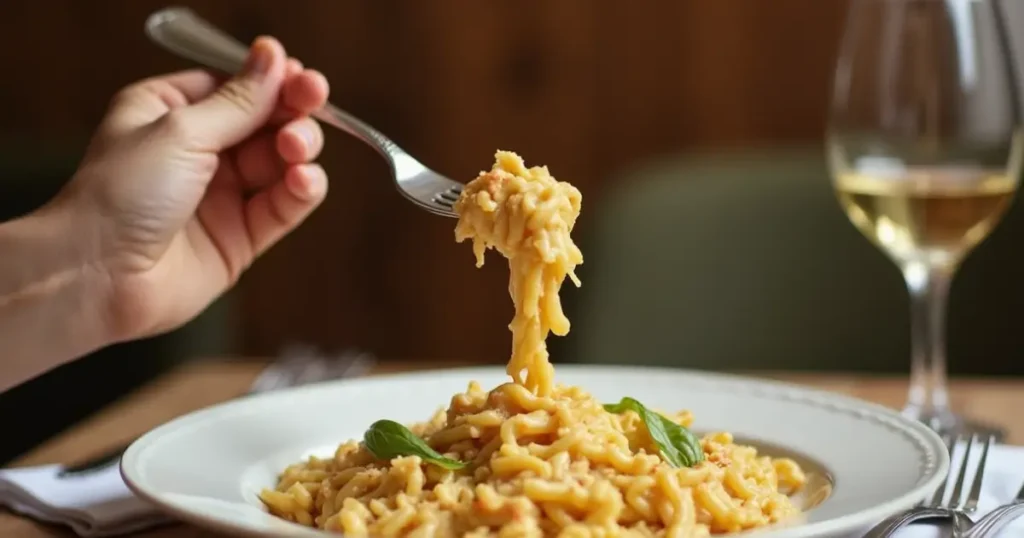 Marry Me chicken pasta recipe tasty: Golden grilled chicken atop perfectly cooked pasta with a creamy and flavorful sauce.