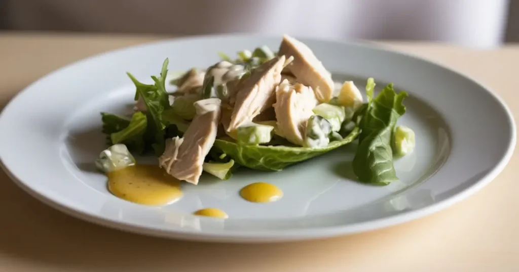 Empty plate after enjoying Basic Chicken Salad Recipe
