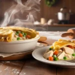 Freshly baked Pillsbury Chicken Pot Pie with golden crust and creamy filling